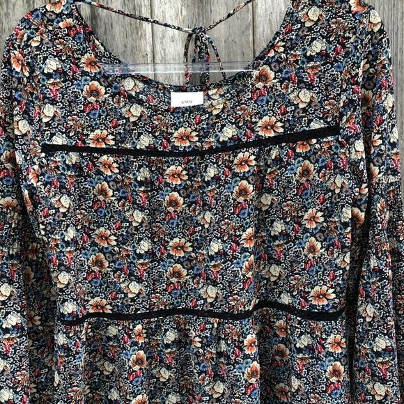 Knox Rose Floral Boho Long Sleeve Blouse Small - Picture 3 of 10